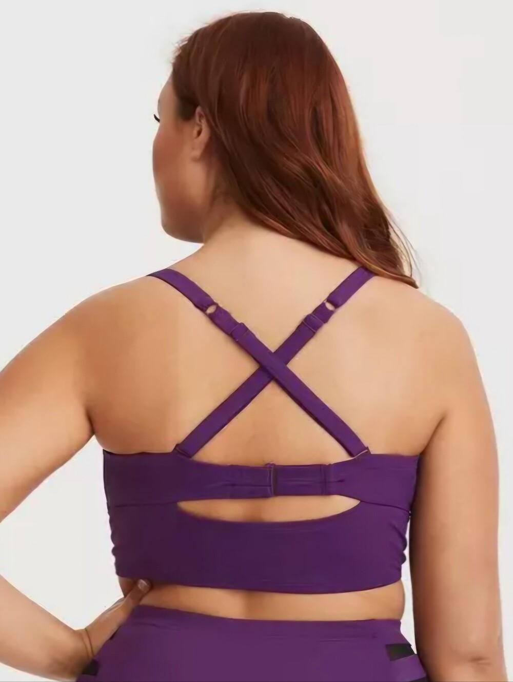 Torrid Women's Purple Twist Front Multiway Bikini Top Padded Underwire Size 1X. - Picture 4 of 12